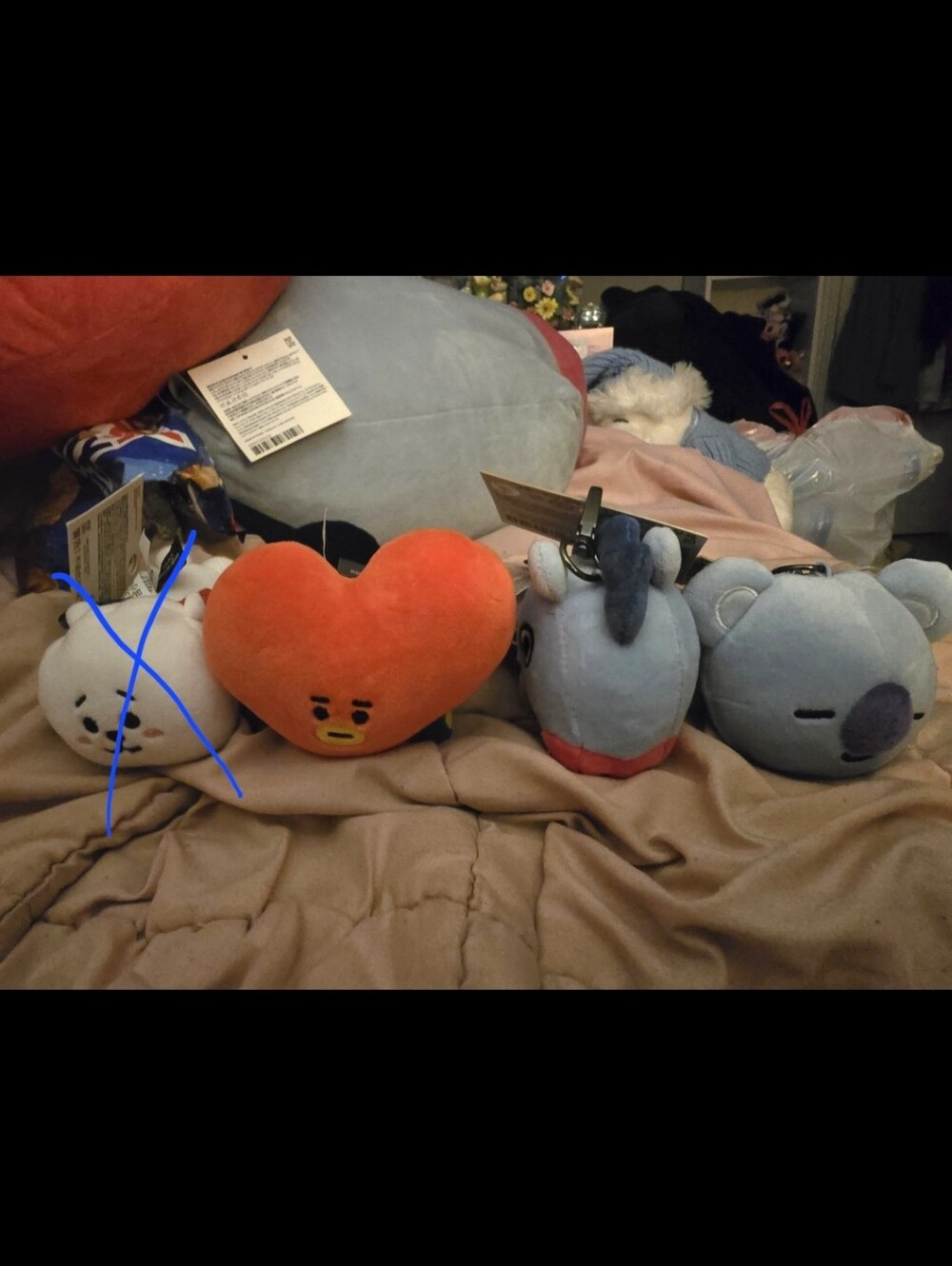 BT21 BTS 3 Character LINE FRIENDS Lying Plushies